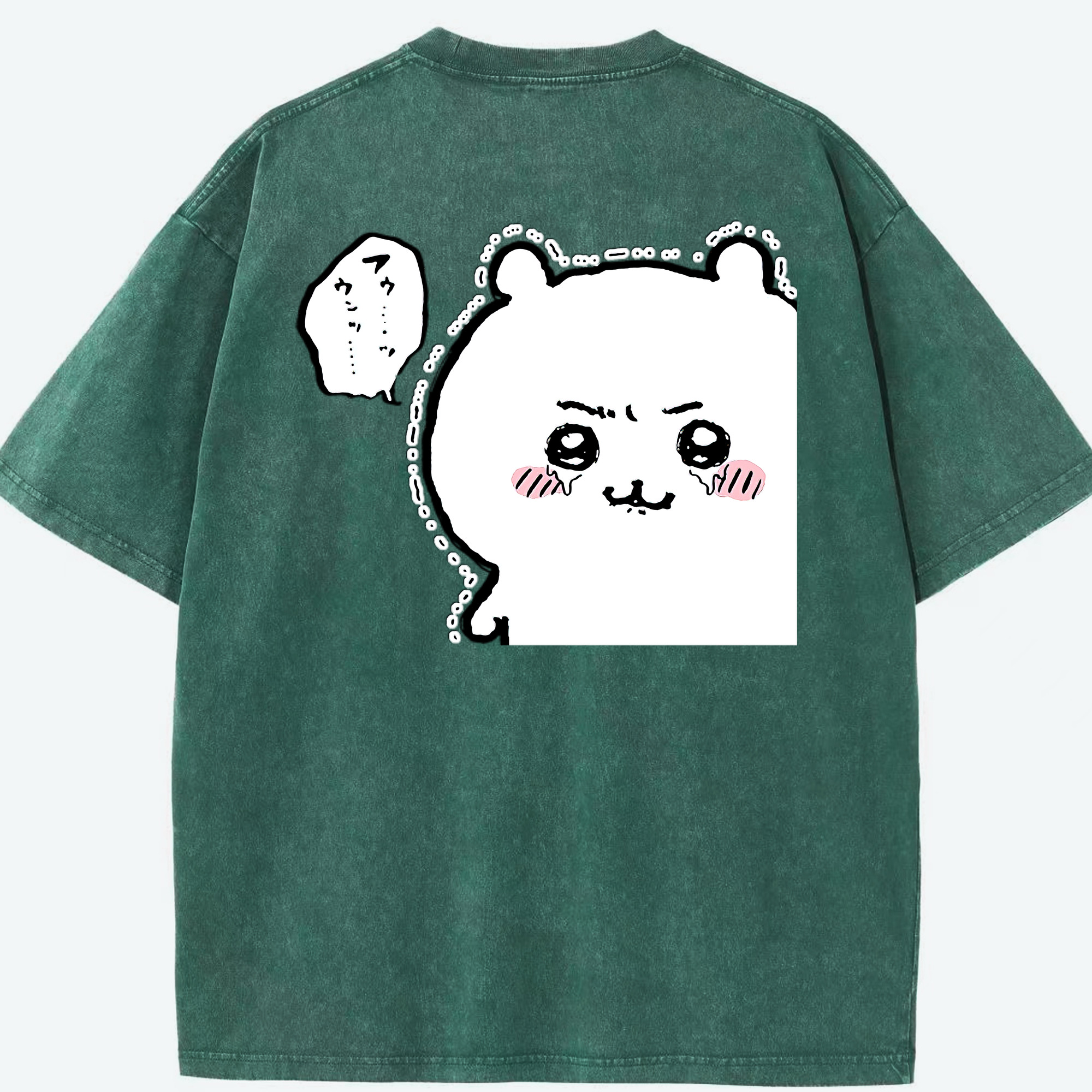 （画像用） ちいかわ ちいかわ Chii-kawa chiikawa 綿100% ヴィンテージ風 半袖Tシャツ（背面プリント）